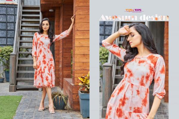 Tips & Tops Colors Printed Rayon Kurtis Collection